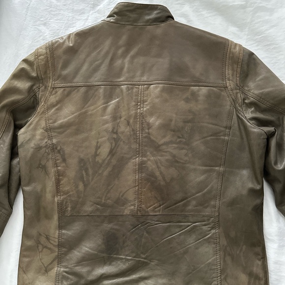 Men's Brown Leather Jacket - Picture 5 of 5
